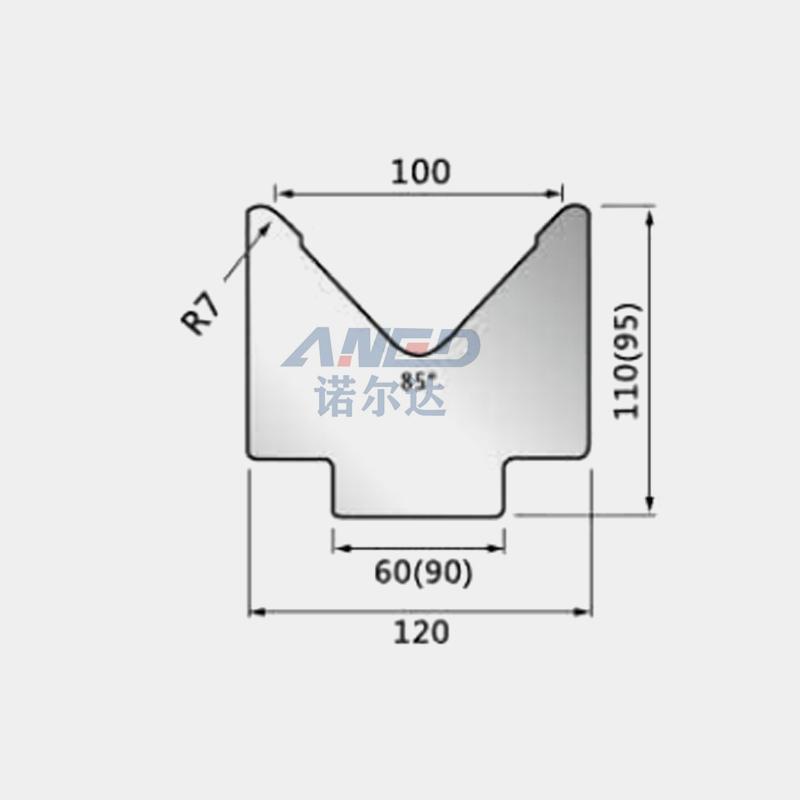 Single V100 thick plate bending standard dies